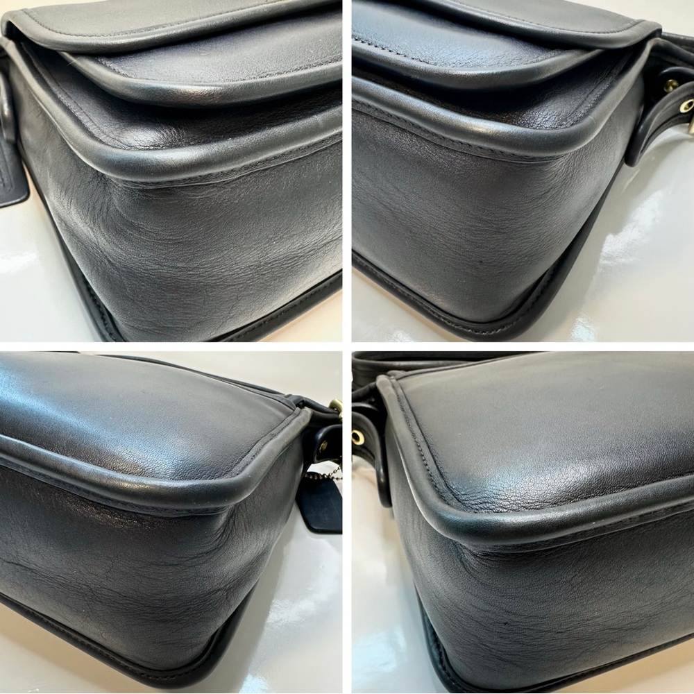 ✅Sold✅ Vintage Costa Rica Coach Rambler Legacy Navy Leather Crossbody - Picture 15 of 15